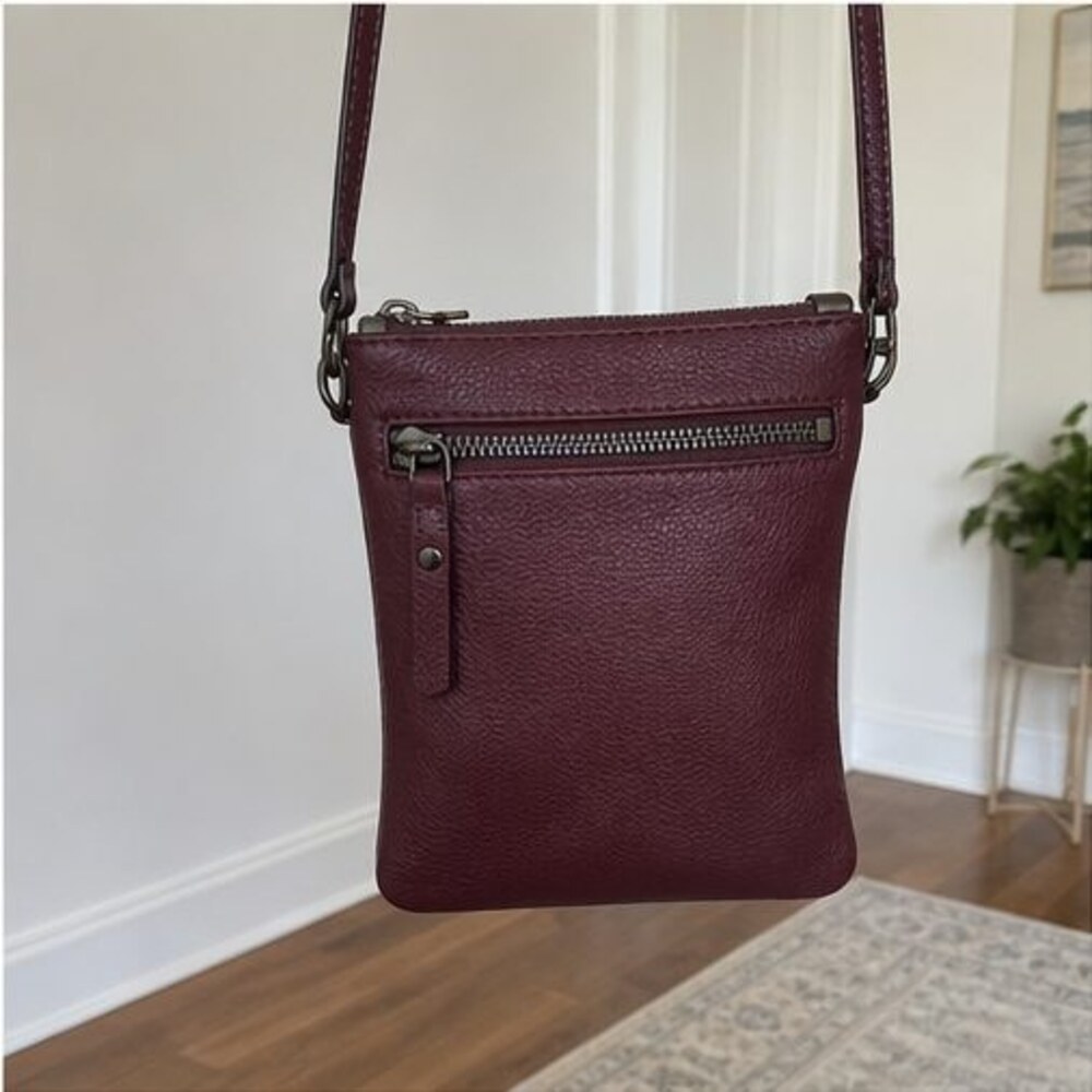 Brown Suede Crossbody Bag